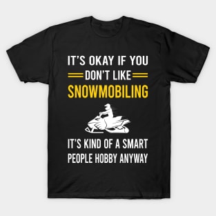 Smart People Hobby Snowmobiling Snowmobile T-Shirt